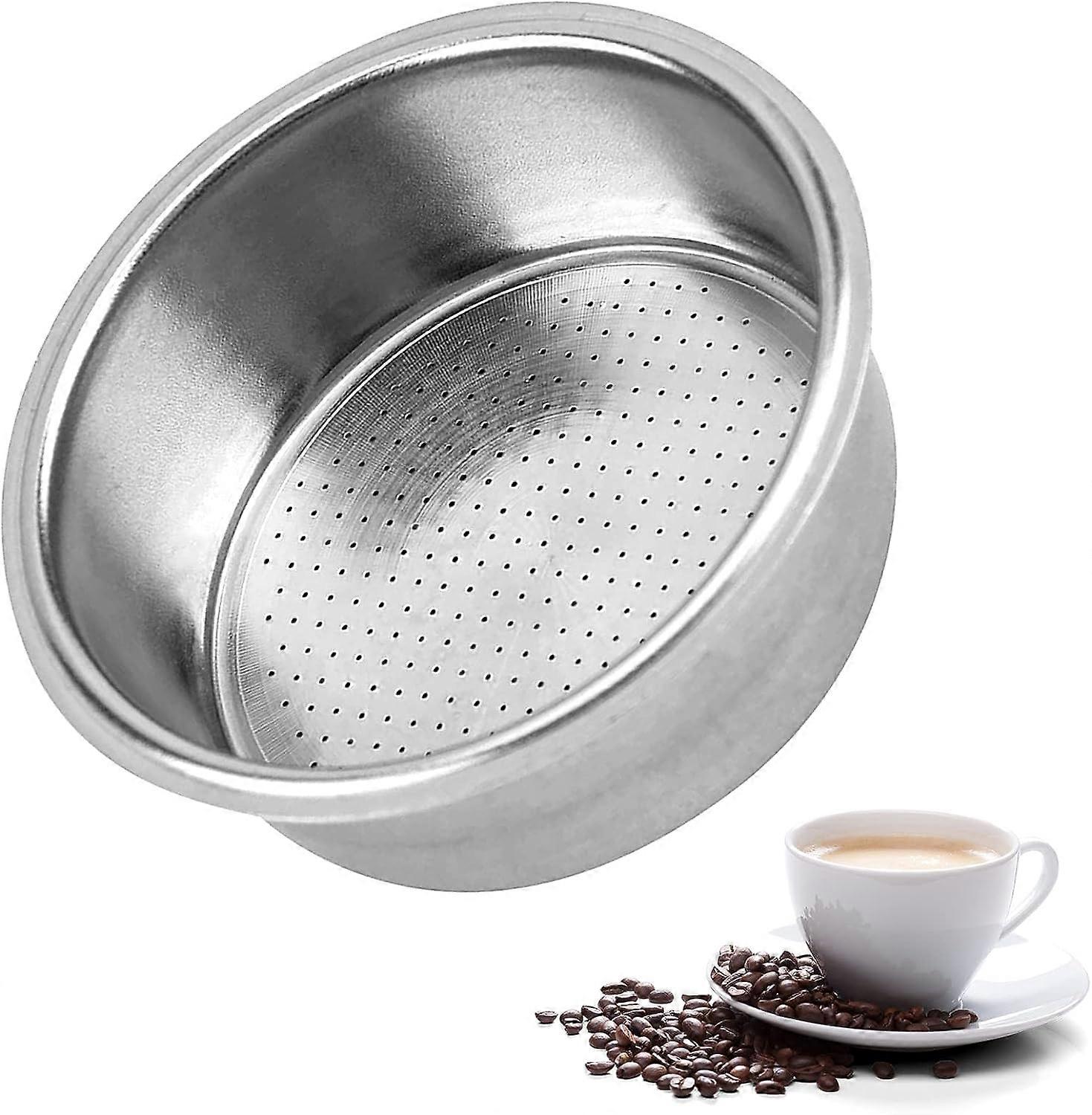 51mm Stainless Steel Coffee Filter, Reusable Coffee Filter Holder Single Layer Filter Basket Coffee Maker Accessories for Coffee Machines