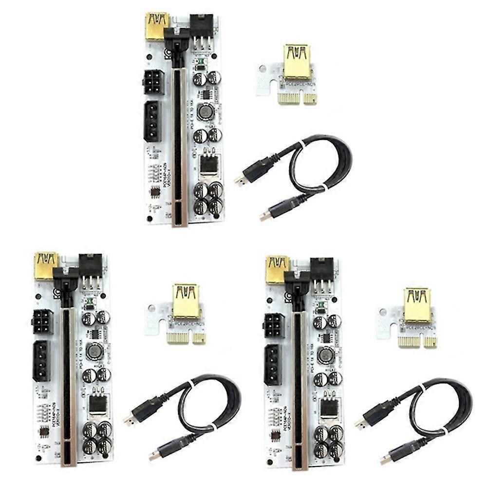 3pcs Usb 3.0 Pci-e Riser For Video Card X16 Extender For Mining