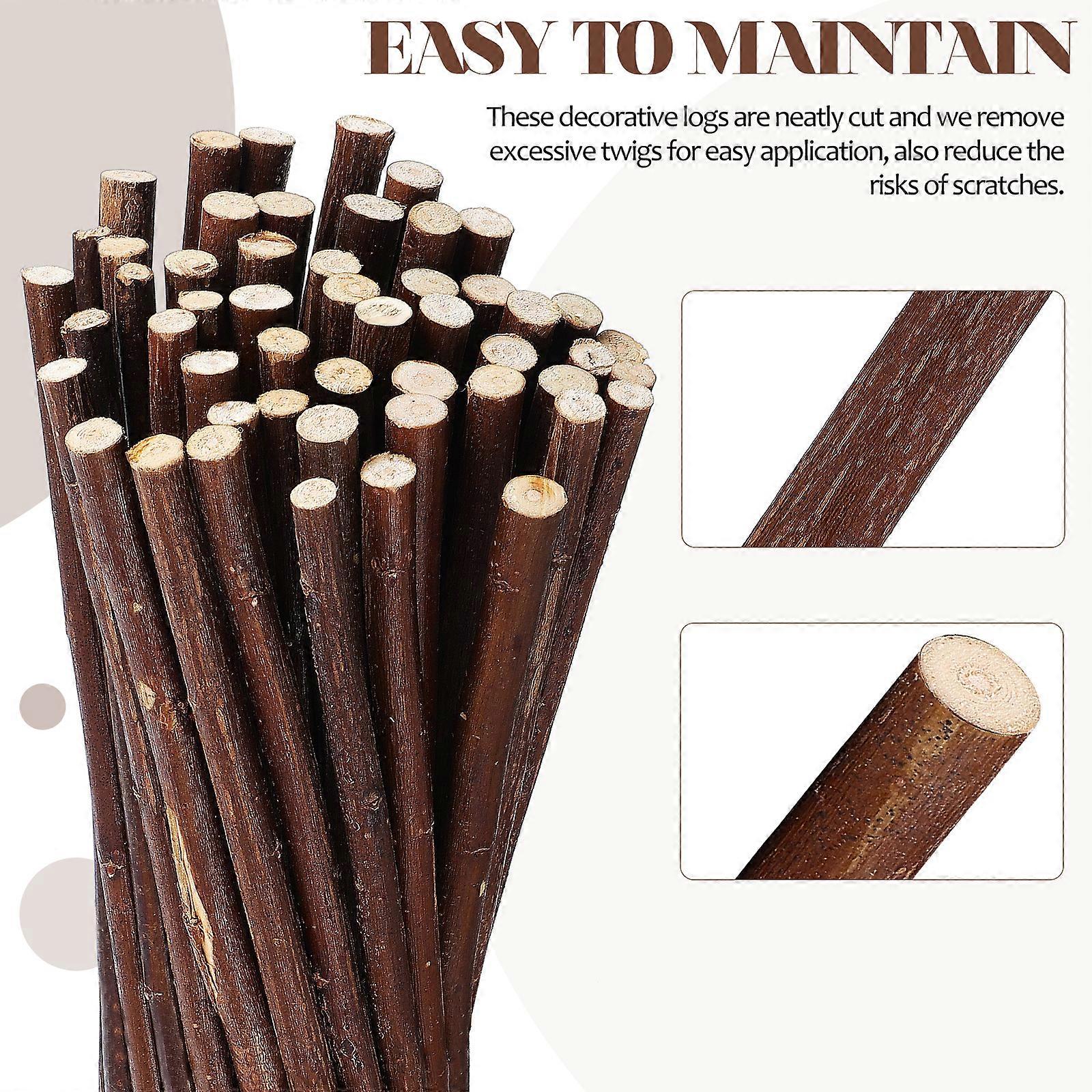 40 Pezzi Di Bastoncini In Legno Naturale 5 Cm – Rametti Per Decorazioni Fai Da Te E Natale