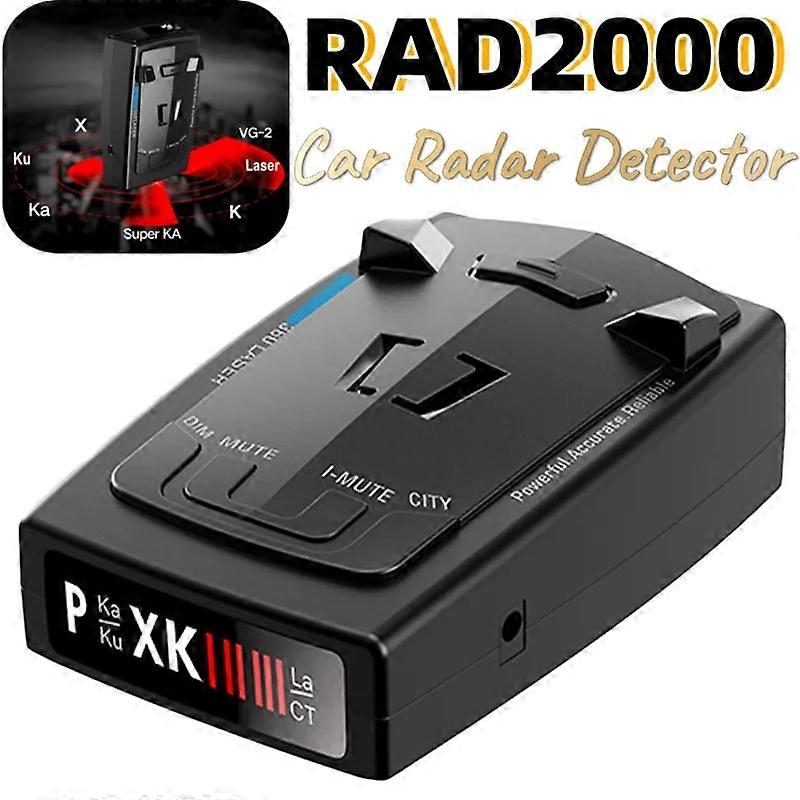 RAD2000 Car Radar Detector DC 12V Voice Alert Radar Detection Device Professional Vehicle Speed Alarm System Car Accessories