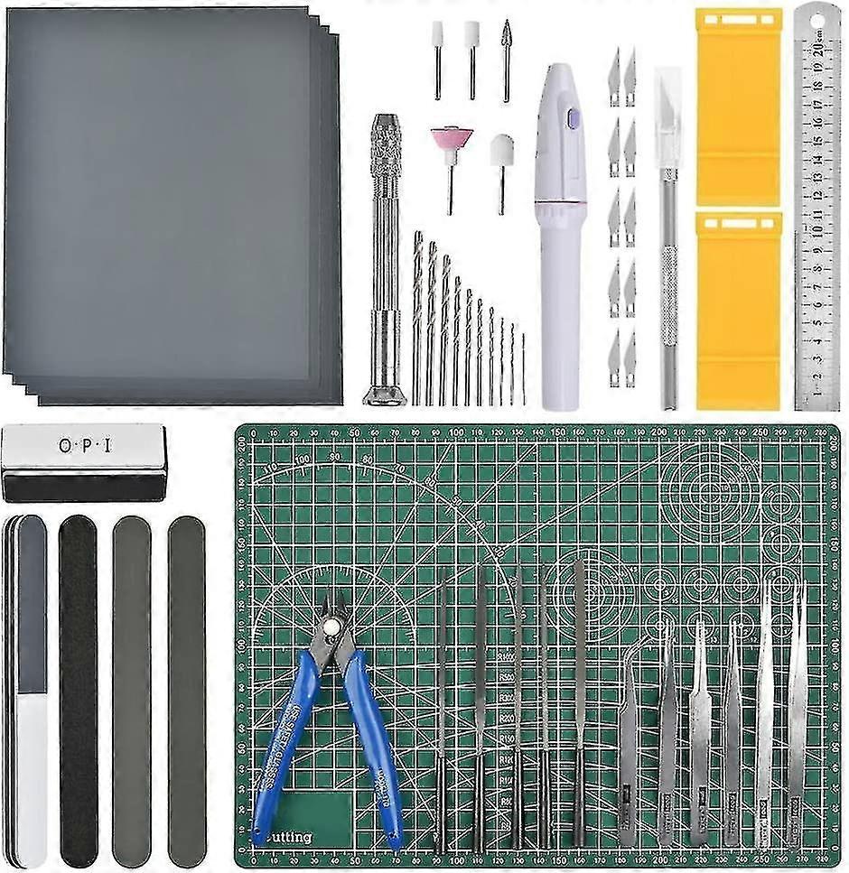 Professional 43 Pcs Gundam Model Tools Kit Hobby Building Tools Craft Set Gundam Modeler Basic Tools For Basic Model Building, Repairing And Fixing