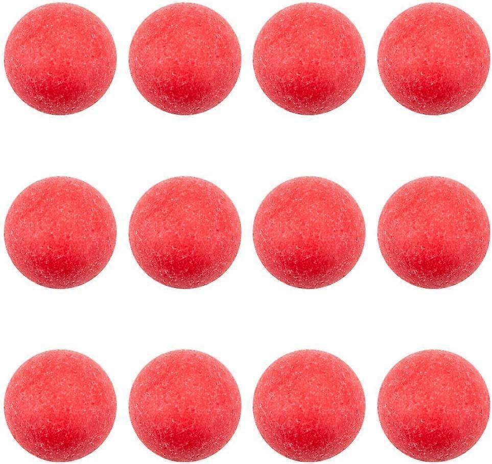 12 Pack Red Textured Soccer Balls for Standard Soccer Tables and Classic Table Soccer Game Balls