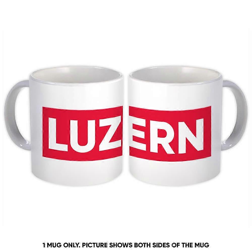 Geschenkbecher: Luzern Schweiz Rot