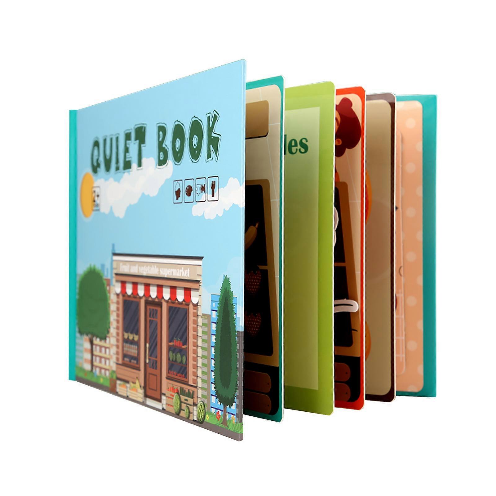 New Quiet Book for Toddlers 2-4 Learning Skills Interactive Busy Book Sensory Book Educational Toy Books