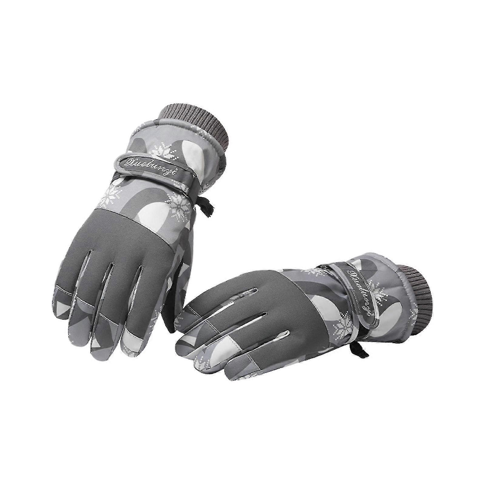 Lapset Mustat Hiihtohanskat Pojat Tytöt Talvi Vedenpitävät ja lämpöhanskat Lämpimät Rukkaset