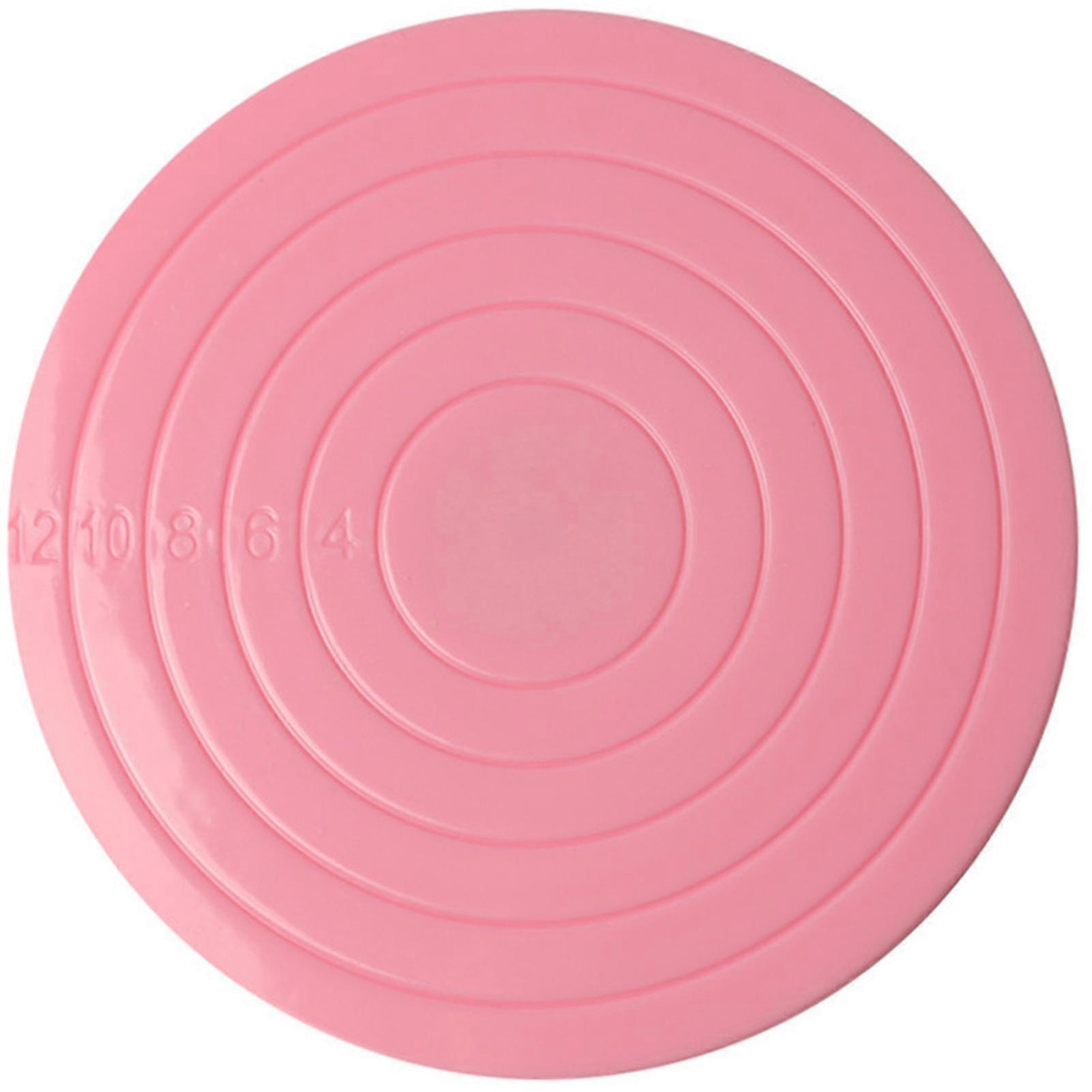 Rotating Cake Turntable Smooth Rotating Cake Stand Spinner Baking Tool Pink (1 Piece)