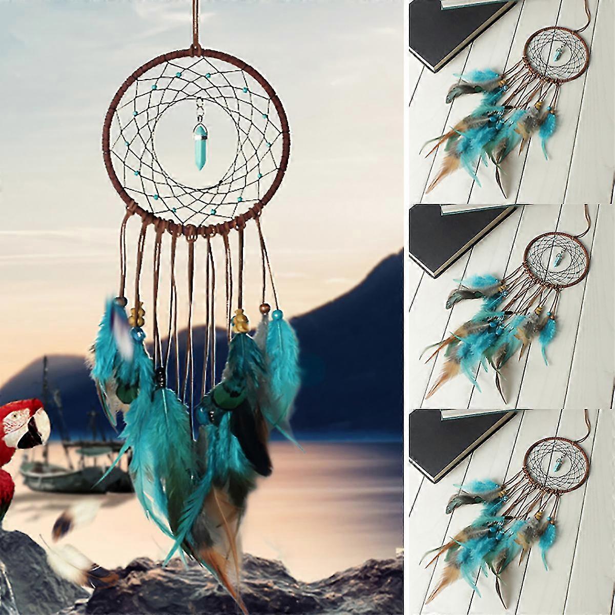Dream Catcher With Feather Boho Handmade Wall Hanging Decor
