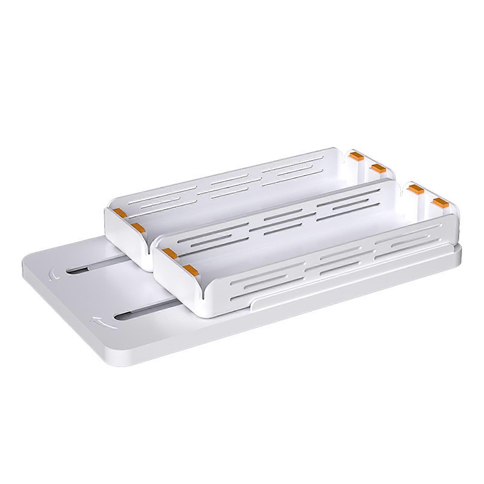 Pull-out Cabinet Organizer Rotating Spice Rack Strong Load-bearing Non-Slip Double Layer Seasoning Rack Countertop Shelf Jikaix