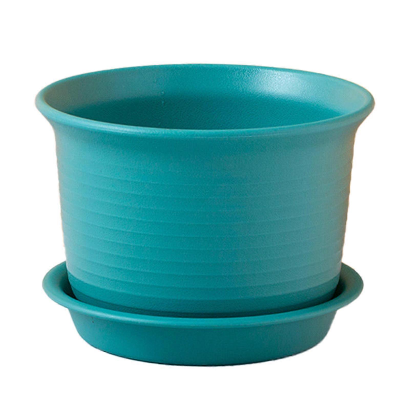 1 Set More Thicken Flowerpot Reliable Resin Creative Ripple Pattern Flower Planter for Home JIKAIX