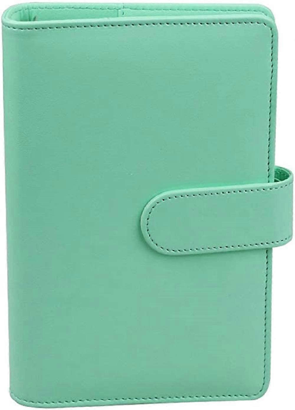A6 PU Leather Notebook 6 Round Ring Binder Cover, for A6 Filler Paper(Inner Paper Not Included) with Magnetic Buckle Closure budgets Binder,Lavender