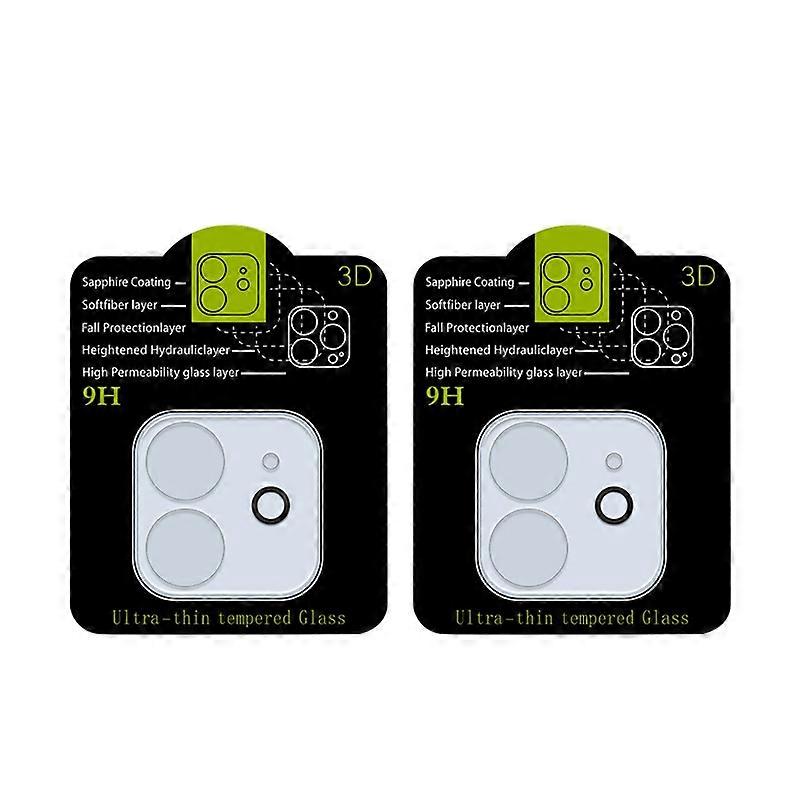 2Pcs/Set Anti-shock Camera Lens Protector Dustproof Tempered Glass Practical Automatic Adsorption Camera Lens Cover Compatible iphone12 mini/12/12 Pro