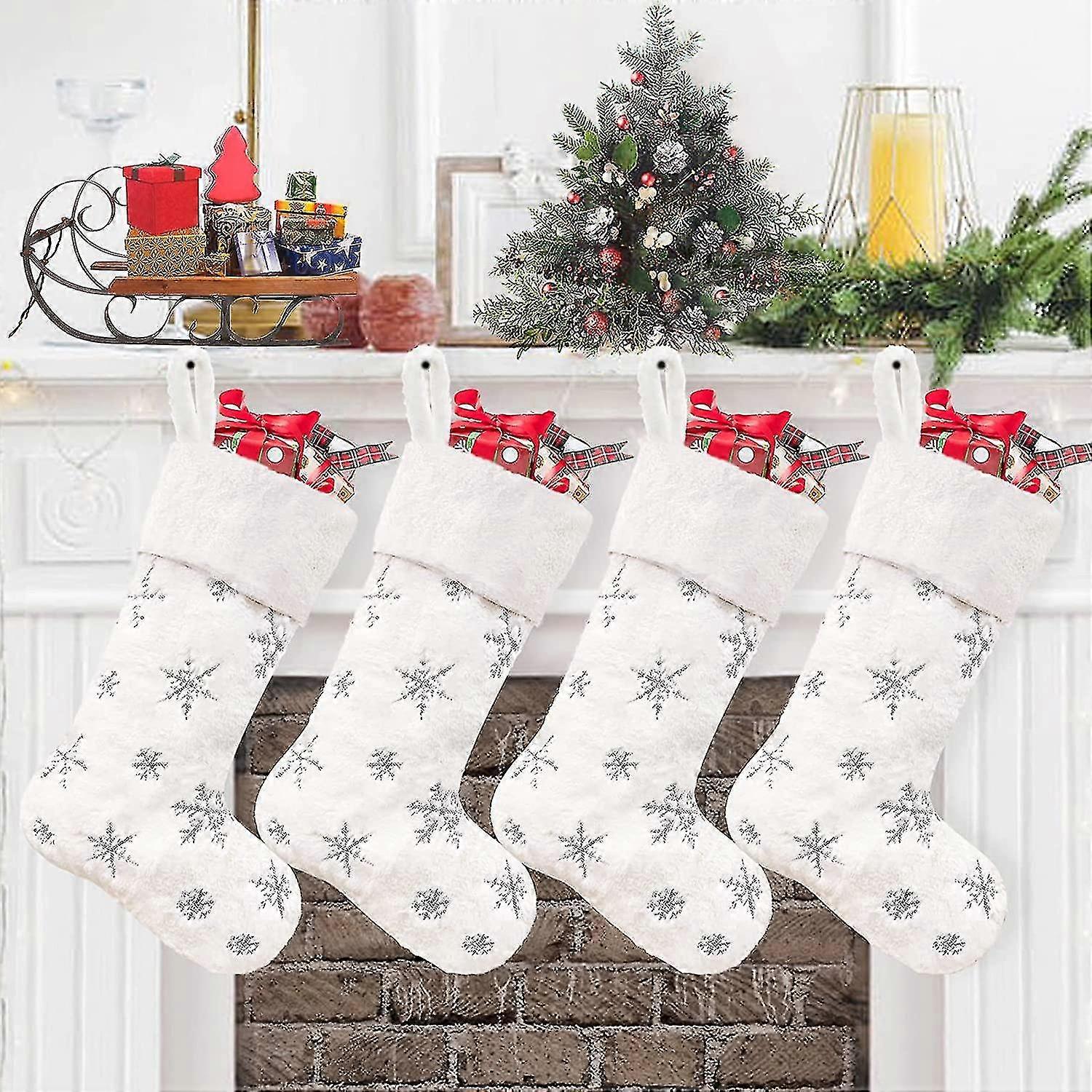 Pack of 4 Hanging Stocking Ornaments