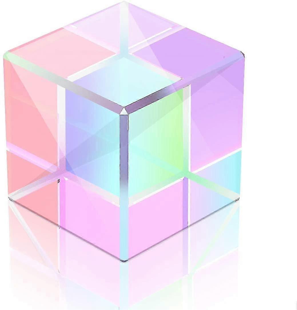 Square Cube Prism,15mm Refractor Crystal Clear Prism Optical Glass Multi-using For Science Teaching Physical Lessons Window Decoration Light Spectrum