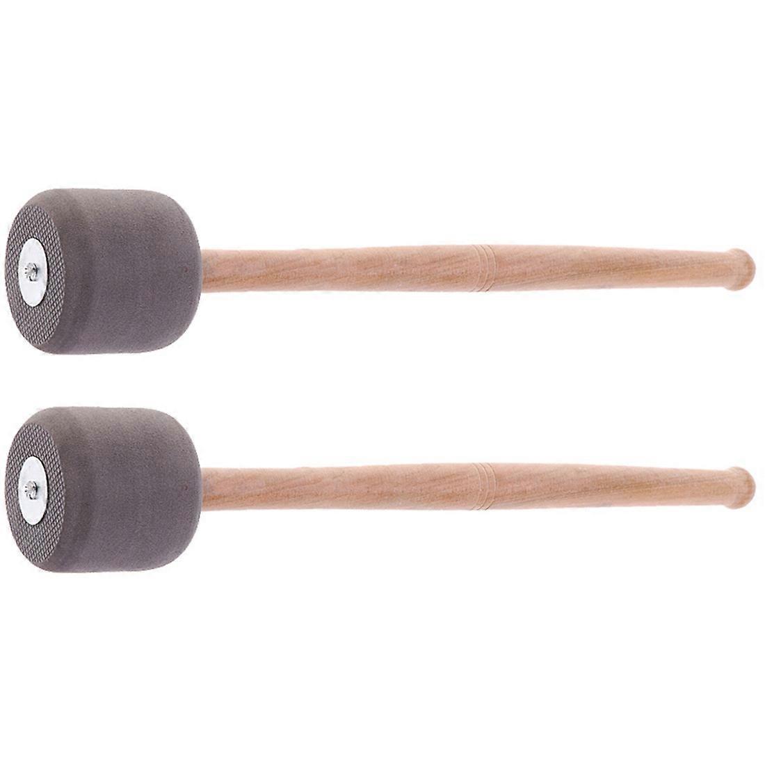 Gray Foam Rubber Drumsticks  4-Pack Bass Percussion Sticks for Snare Drums