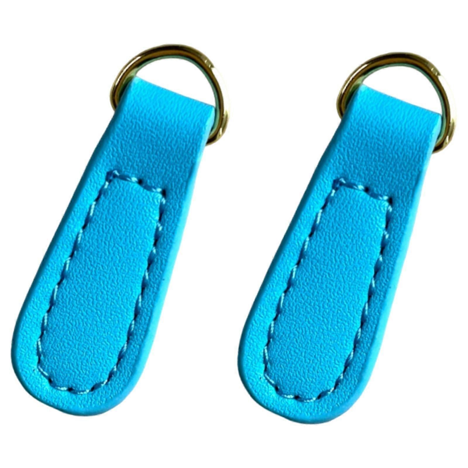 2x Zipper Pulls PU Leather Pull Strap Zip Pulls for Backpacks Purses Luggage