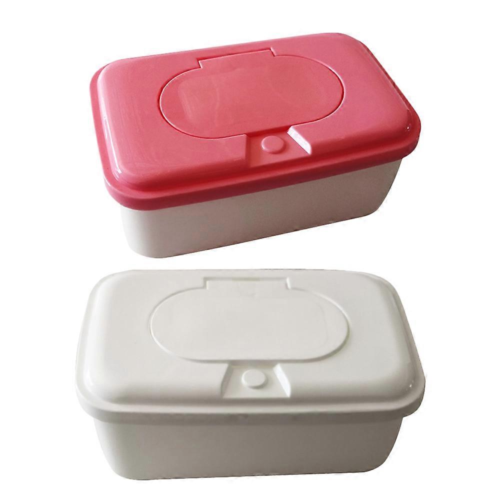 2 Pcs Travel Wipes Case Refillable Wet Wipe Dispenser Wet Tissue Dispenser Baby Wipe Container