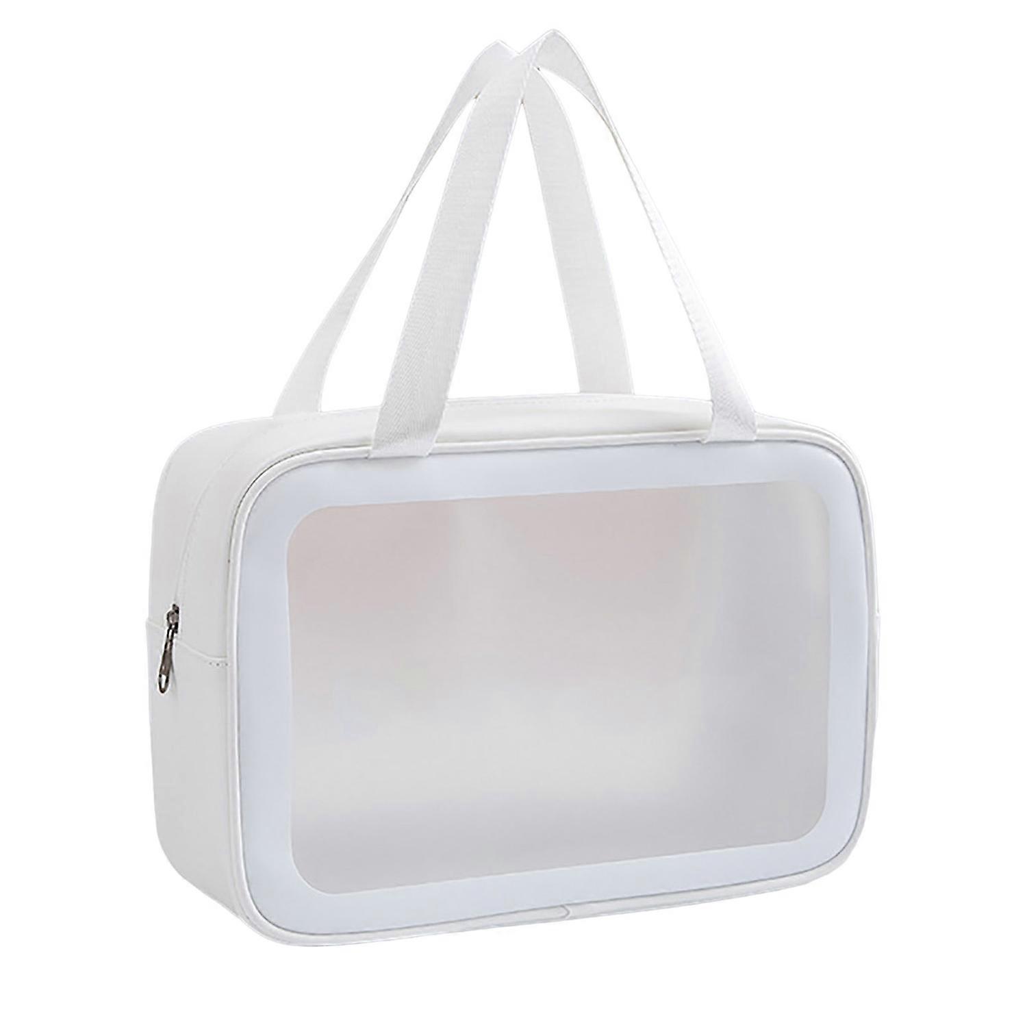 Clear Makeup Bag Travel Toiletry Bag with Handle Zipper Closure Large Capacity Waterproof