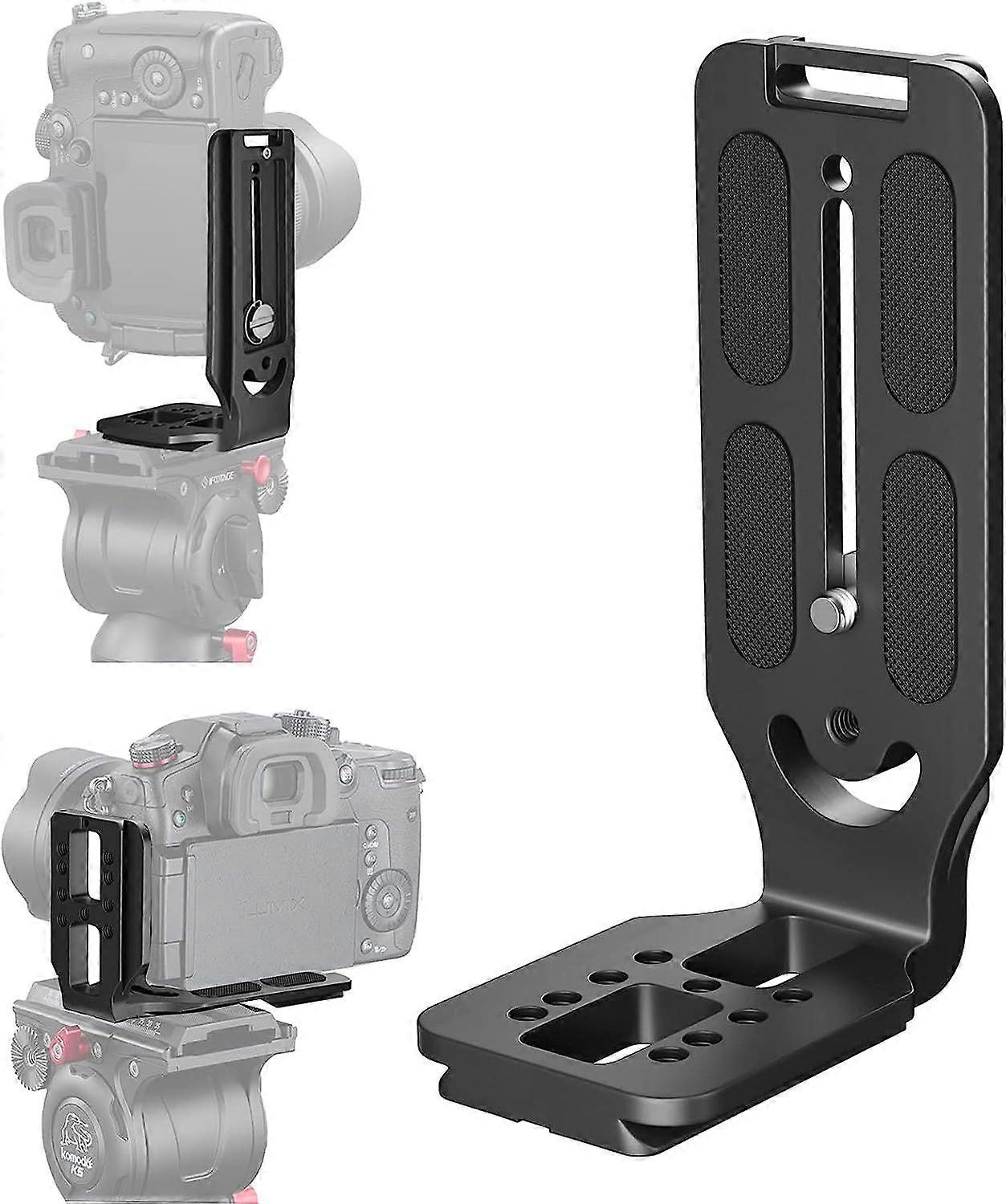 Camera L Bracket Vertical Horizontal Switching Tripod Quick Release Plate Compatible with Canon Nikon Sony DJI Osmo Ronin Stabilizer Tripod Monopod