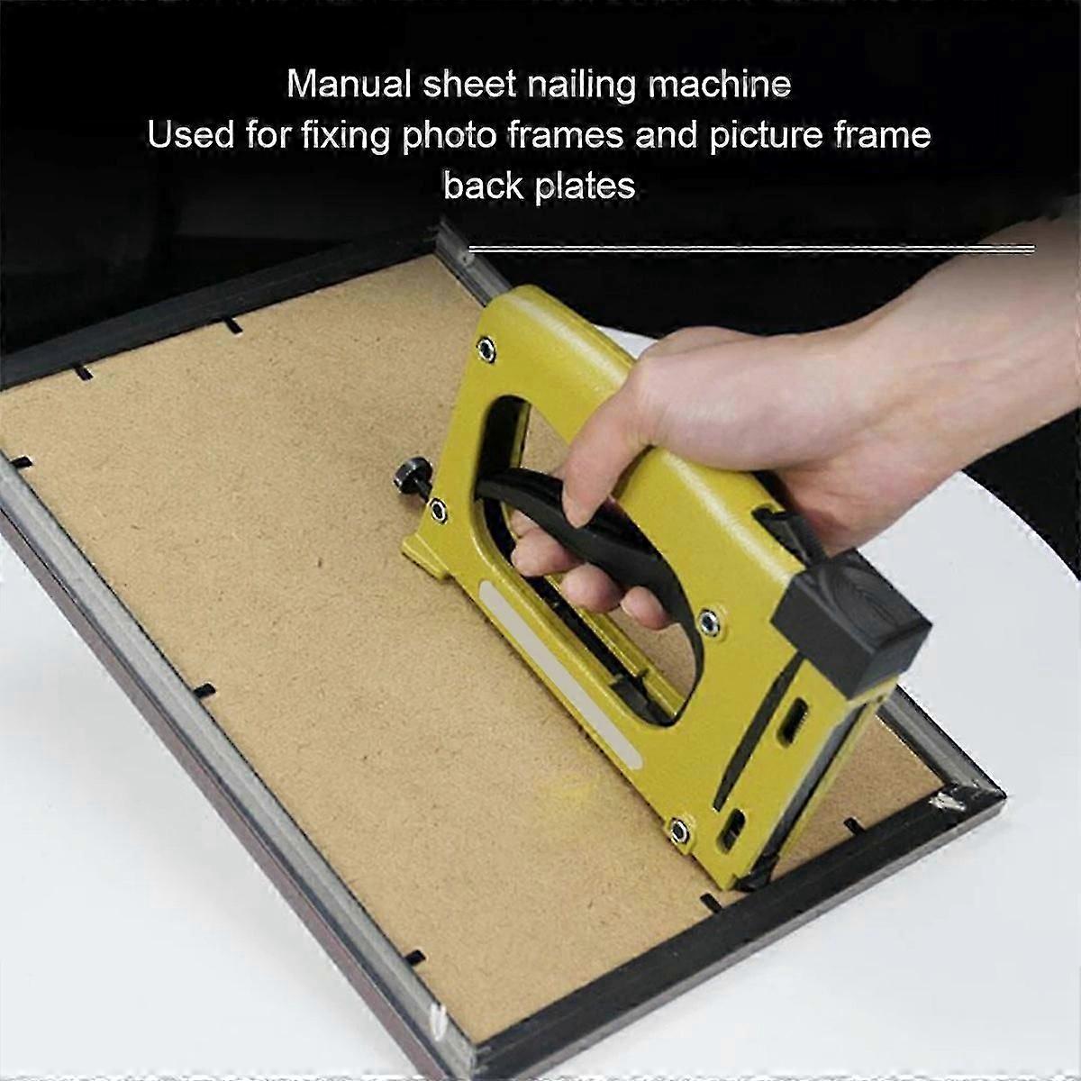 金属製ハンドヘルドホッチキス インダストリアルアート フォトフレーム ホッチキス ポータブル ネイルトラッカー フレーミングツール