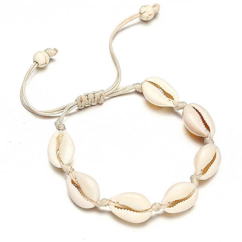 Handmade Seashell Bracelet Adjustable Size Beach Jewelry Natural Seashell Coastal Style