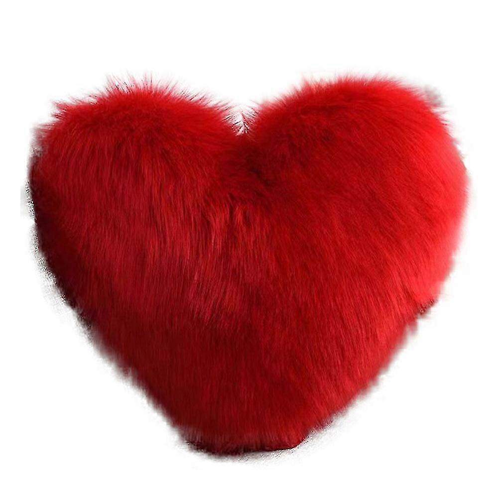 Fur-like Heart-shaped Pillow Is Necessary For Valentine's Day And Mother's Day. Love-shaped Pillow.