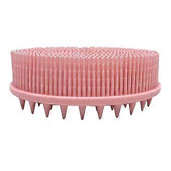 Silicone Bath Shower Brush Exfoliating Body Brush For Home Men Women Pink