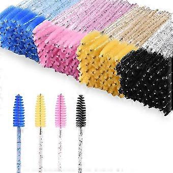 400 PCS Disposable Eyelash Mascara Brushes Makeup Brush Wands Applicator Makeup Kits (Multicolor)