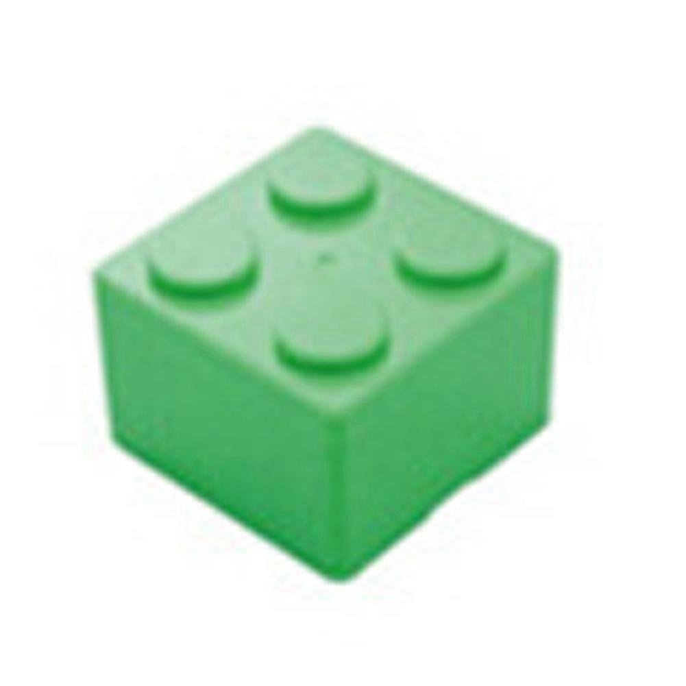 Storage Box Building Block Shapes Plastic Space Box Superimposed Practical (Green square)