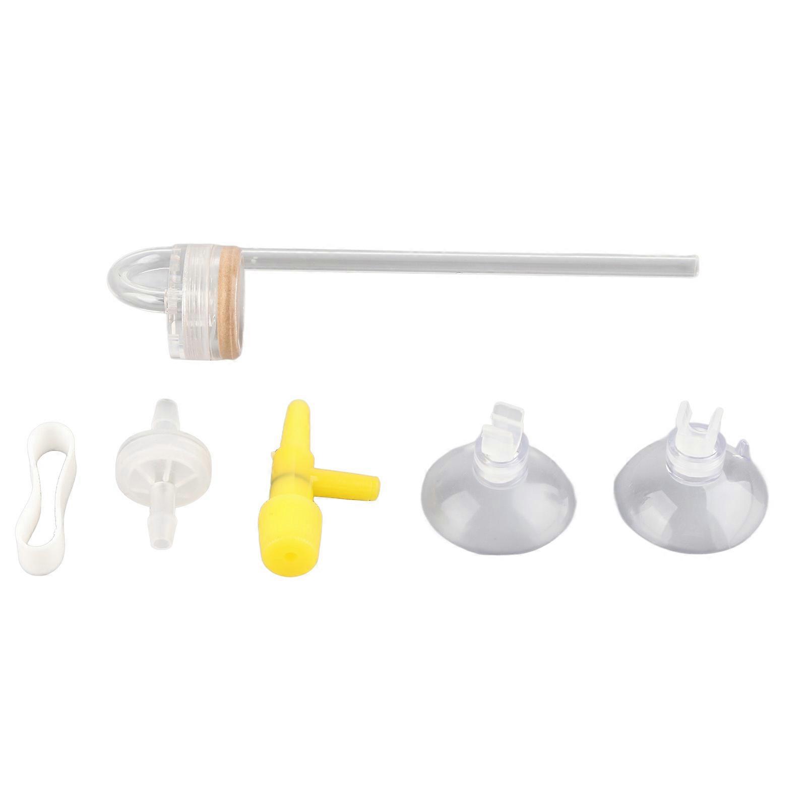 Aquarium Fish Tank U Shape Flat Base Air Diffuser Suction Cup Check Valve Kit (Small Cup)