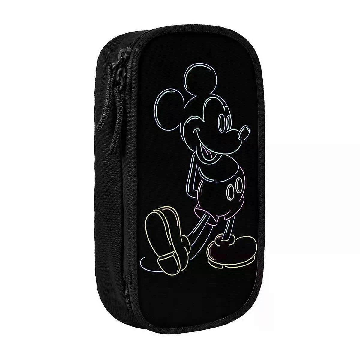 f879 Mickey Friends Pencil Case Creative Mickey Mouse Neon Line Pen Holder Bag Girls Boys Large Storage Office Pencilcases jbfq879