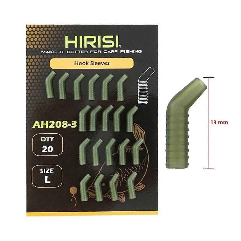 Hirisi 20pcs Carp Fishing Accessories Rubber Anti-Screw Hook Aligner Terminal Fishing Tackle AH208