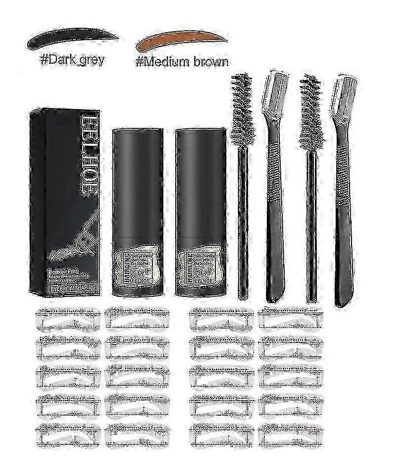 眉毛プリントセットナチュラルヘアラインパウダーファストアイブロウカード怠惰なナチュラルアイブロウメイク -