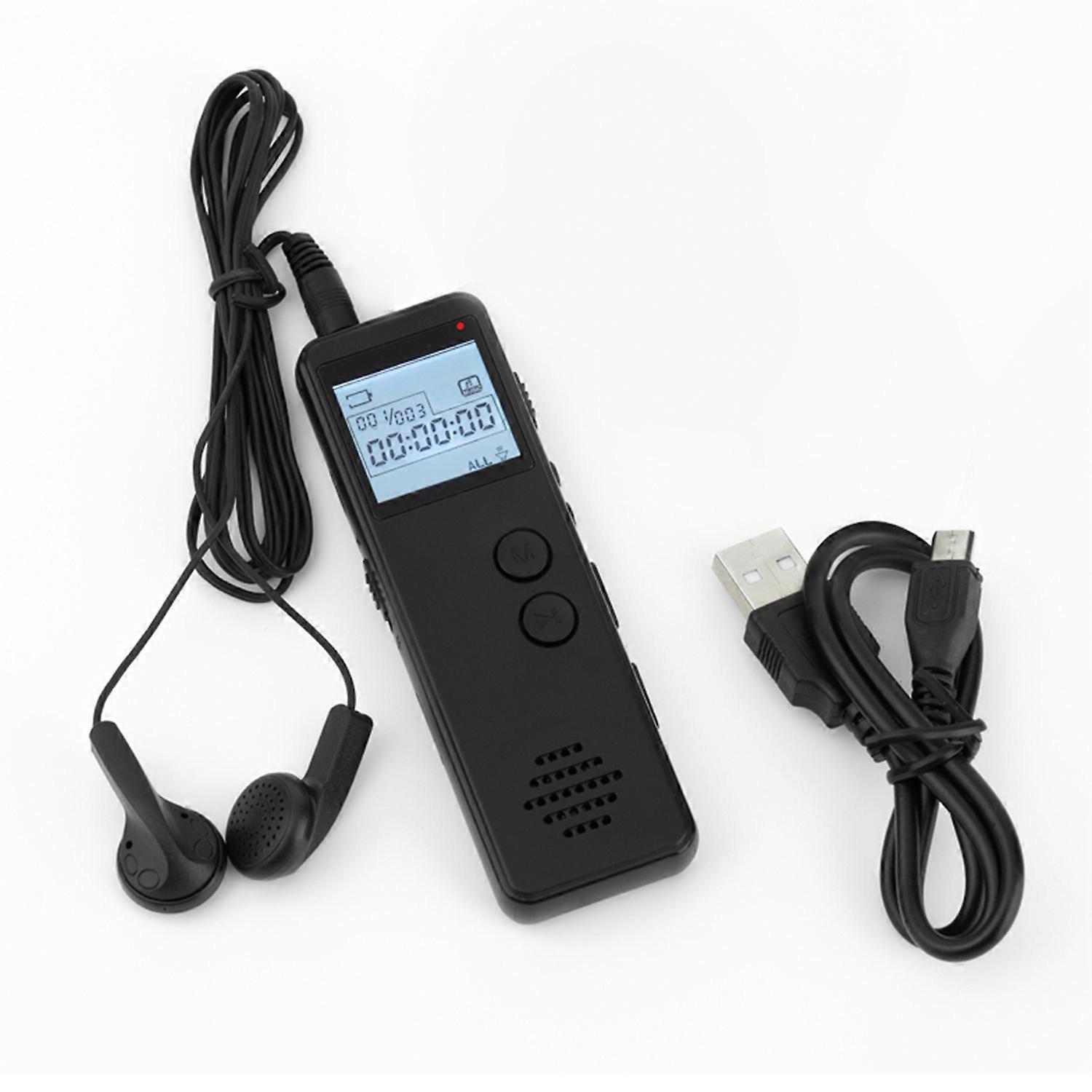16GB Digital Voice Recorder Voice Activated Recorder Noise Reduction Dictaphone MP3 Player HD Record