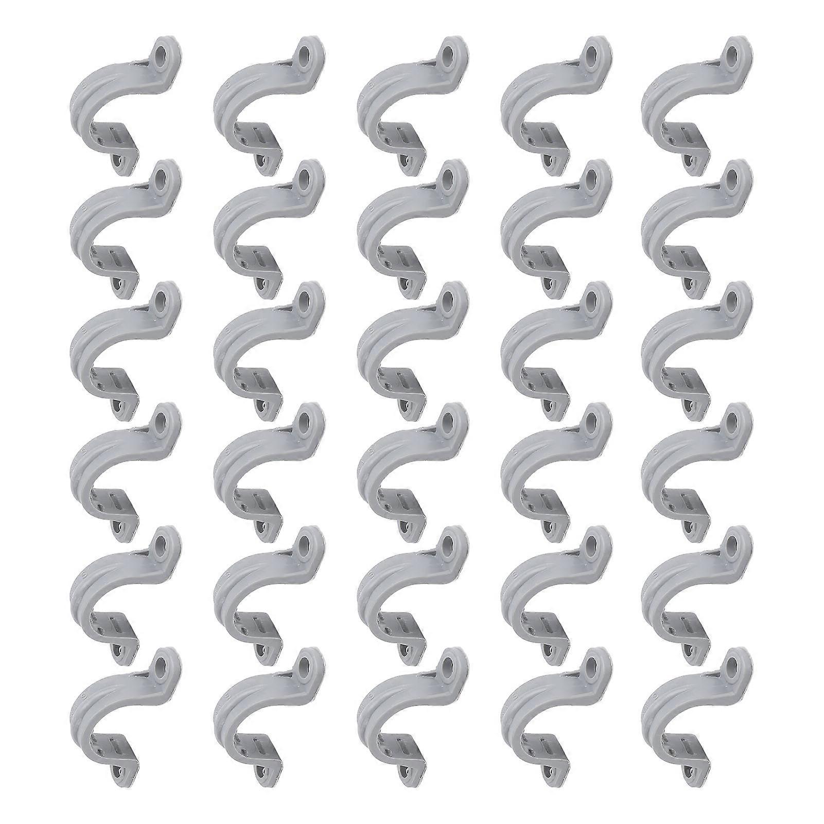 30PCS Electrical Conduit Strap Clamp 1/2 Inch 2 Holes PVC Pipe Mounting Bracket for Electrical Engineering 