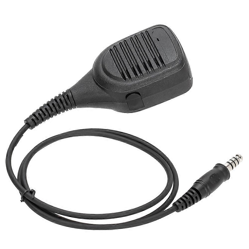 Universal Walkie Talkie 7.1mm Audio Jack Ham Radio Speaker Microphone with 360 Degree Rotating Clip