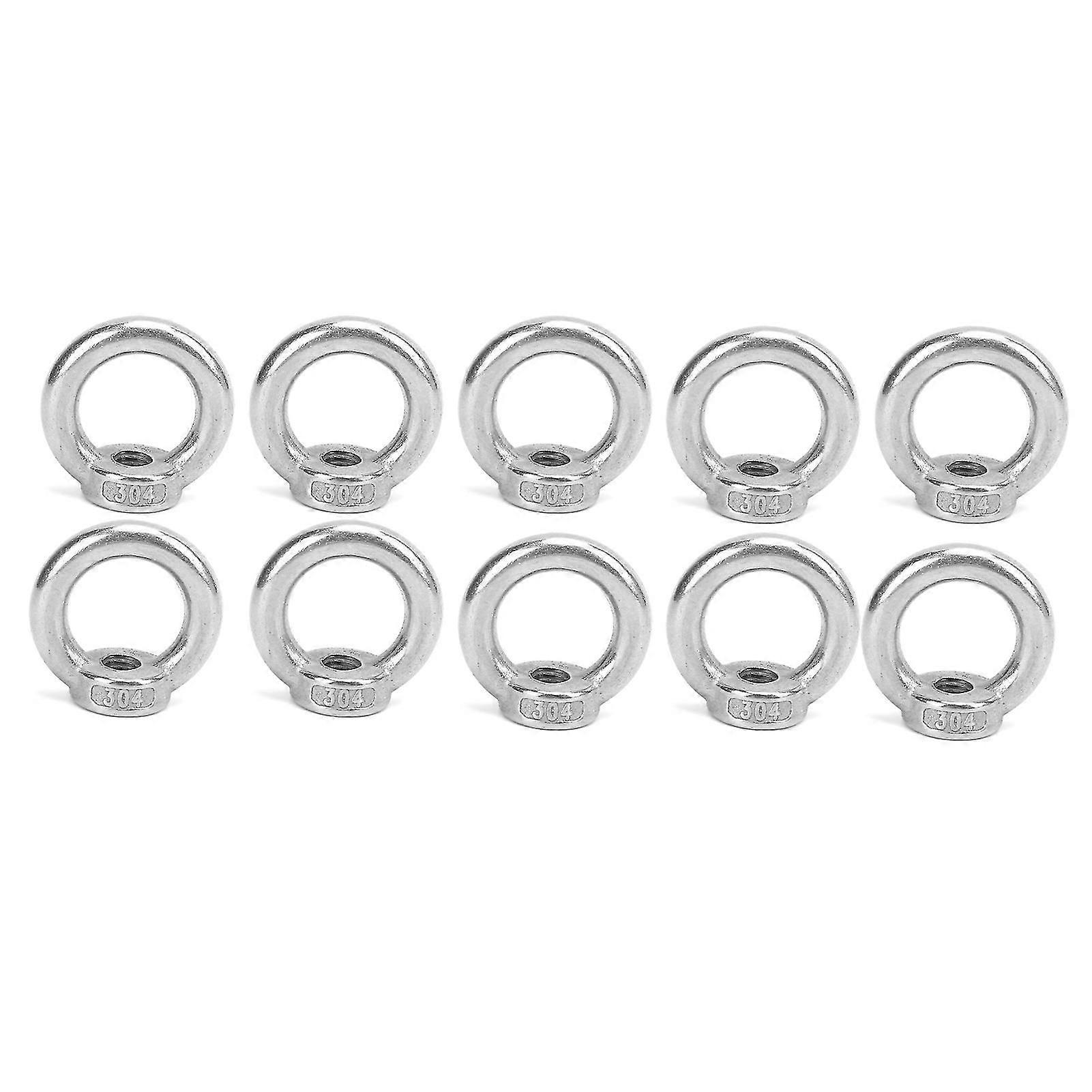 M8 304 Stainless Steel Lifting Eye Nut Ring Nut Thread Loop Hole for Cable Rope Lifting