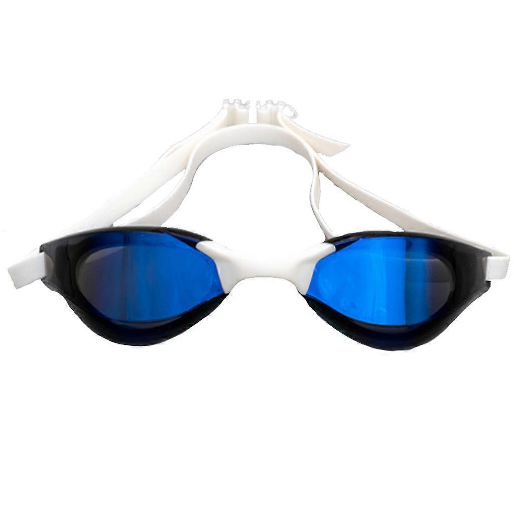 Swimming Goggles, Silicone Swim Goggles UV for Protection Watertight Anti-Fog Adjustable Strap Comfortable with for Case Colorful white