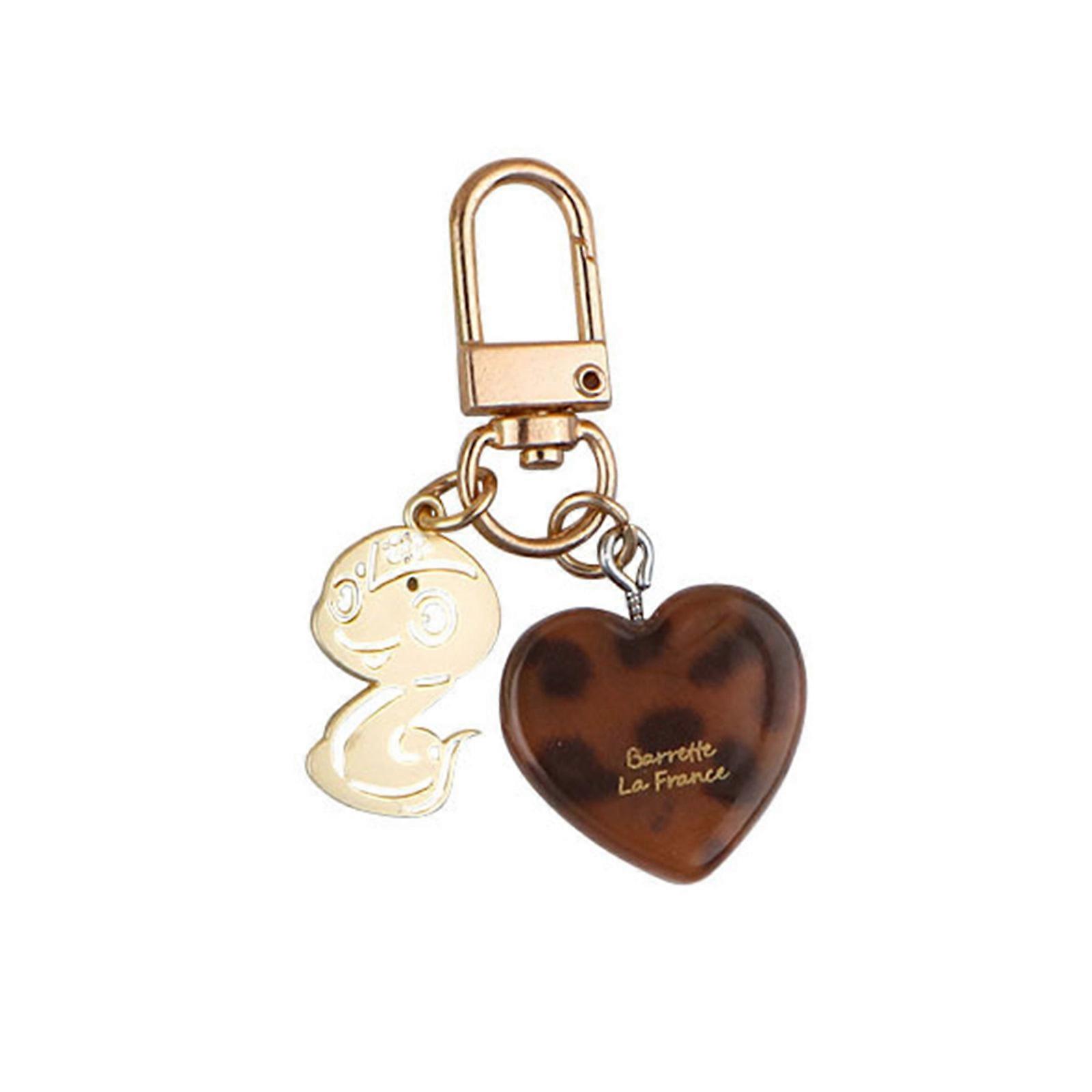 Leopard Print Cat Designs Keychain Cuteness Resin Charm Multifunctional Bag Accessory Suitable for Various Occasions