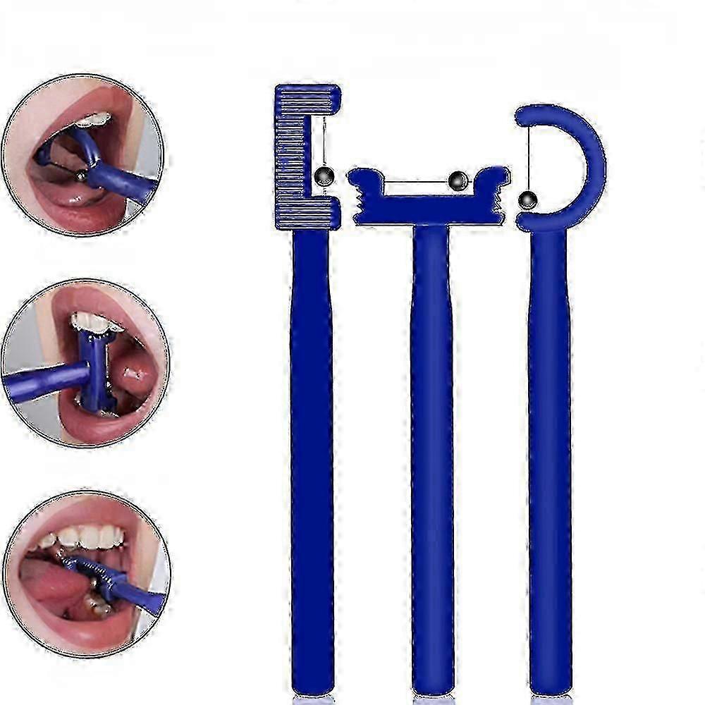 Kids Tongue Tip Lateralization Elevation Tools Tongue Tip Exercise Oral Muscle Training Autism Speech Therapy Talk Tool Blue