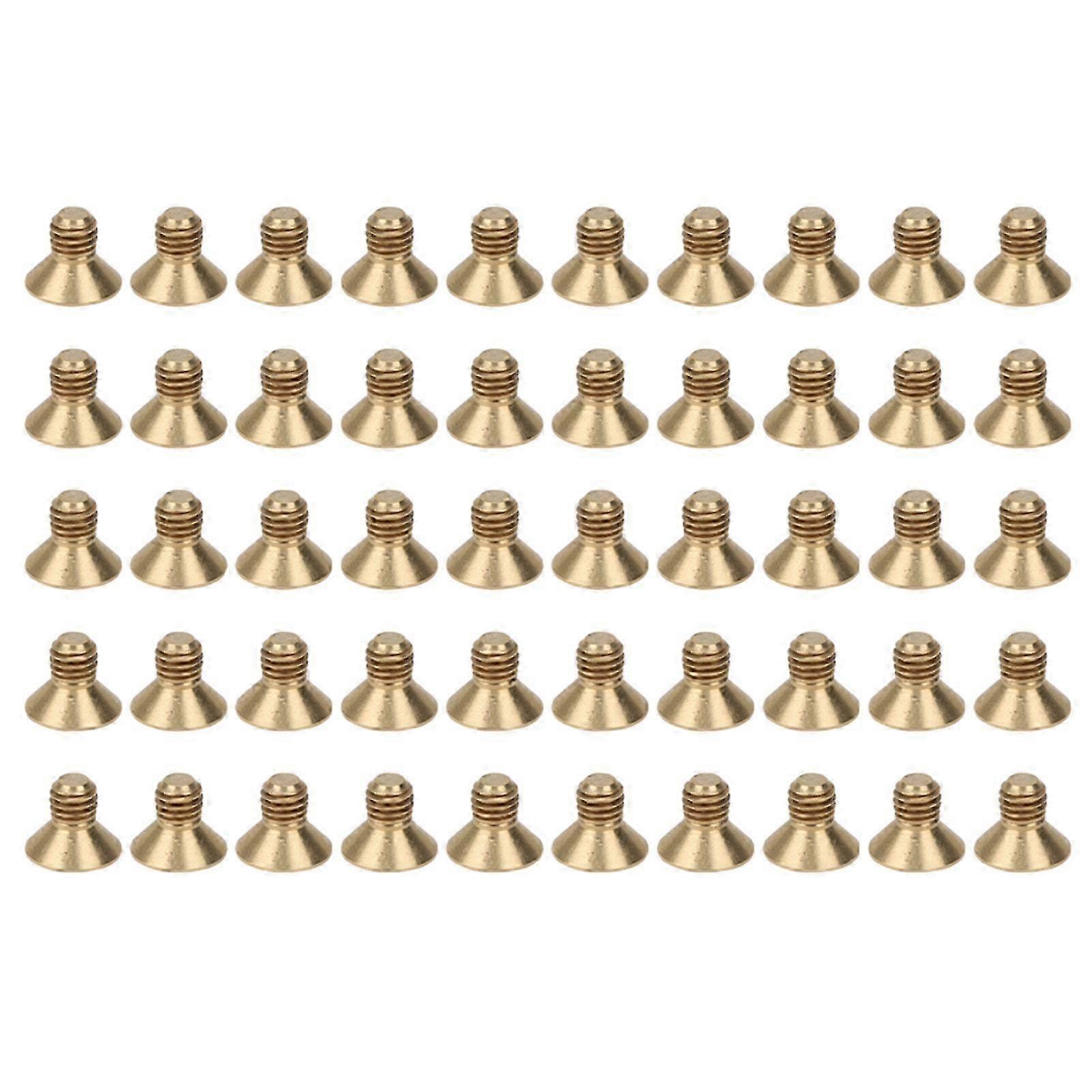 50Pcs Flat Hex Socket Screw M3 Pure Copper Countersunk Head Industrial Hardware ToolM3 x 5