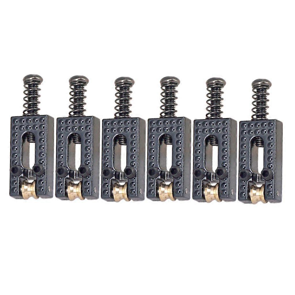 6 Pieces Guitar Roller String Bridge Saddles for Electric Guitar Replacement