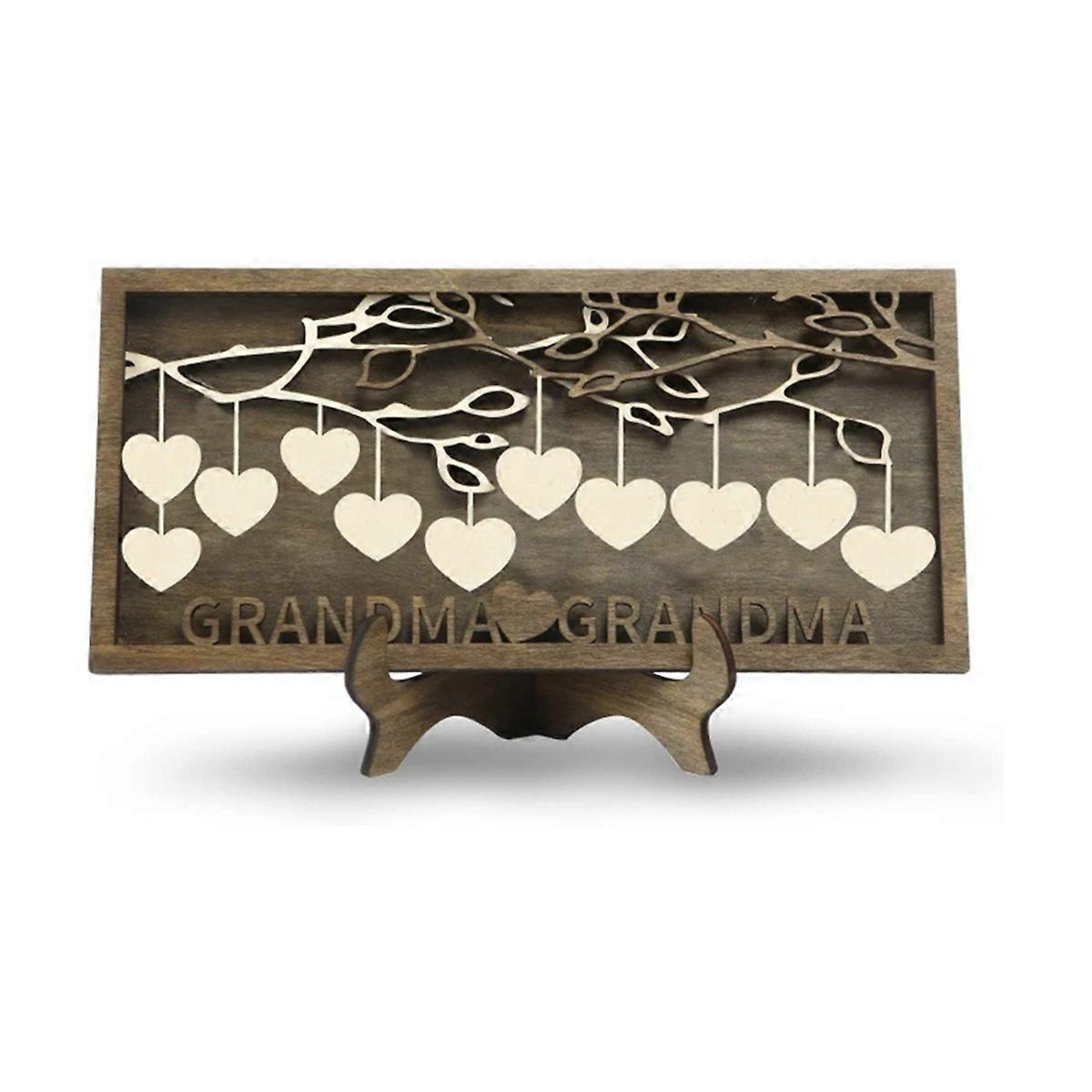 Family Sign for Mom Custom Wooden Tree Frame A