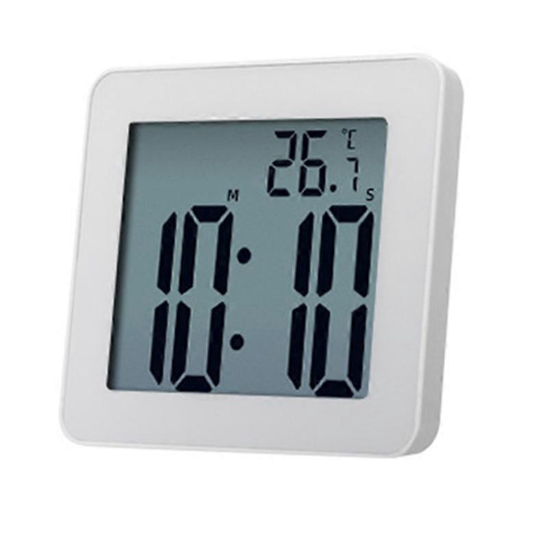 Digital Bathroom Clocks Simple LCD Electronic Alarm Clock Waterproof Shower Watches Temperature Cloc