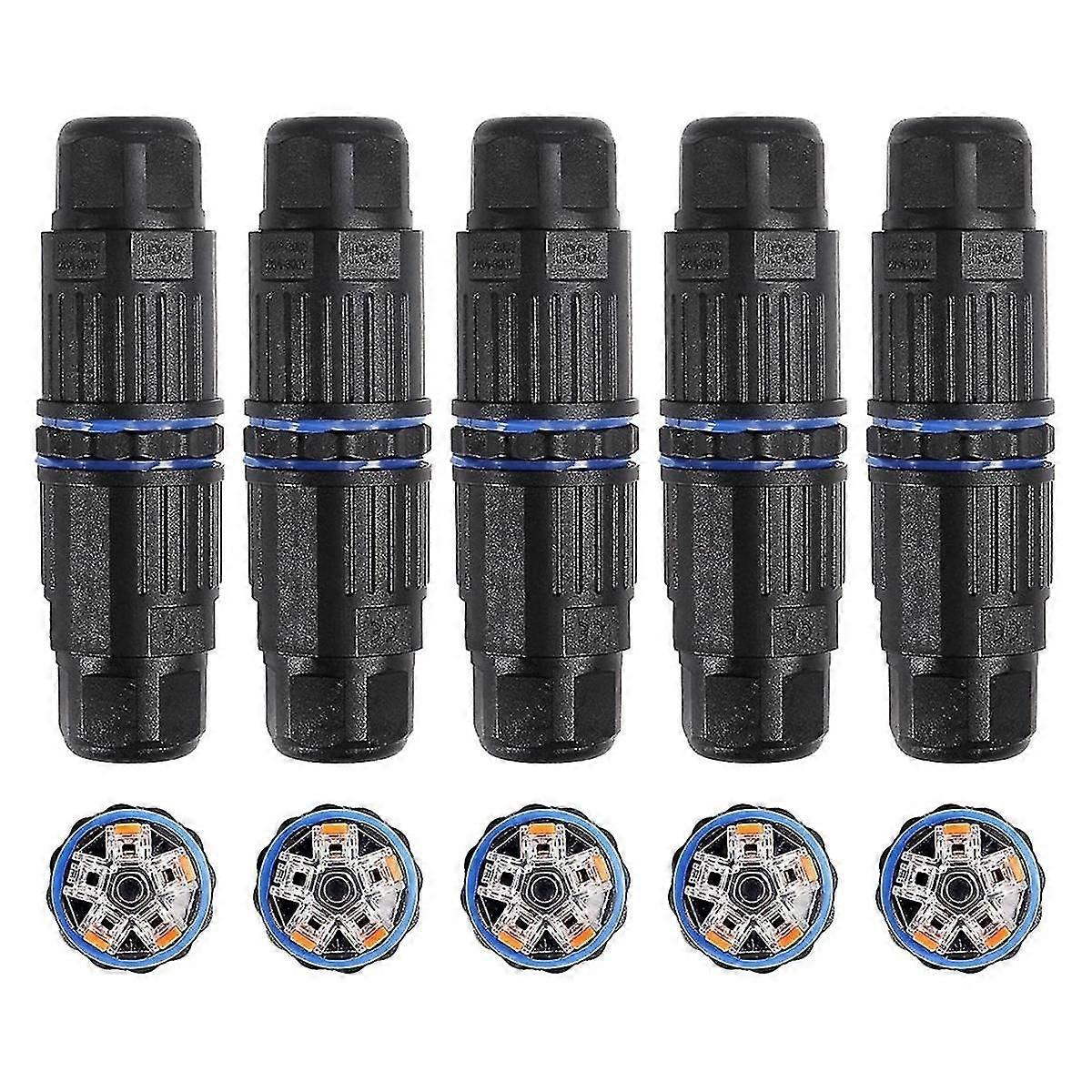 5PCS IP68 صندوق تقاطع مقاوم للماء ، موصل كابل كهربائي خارجي لمجموعة أسلاك 3.5-10 مم (AC 25