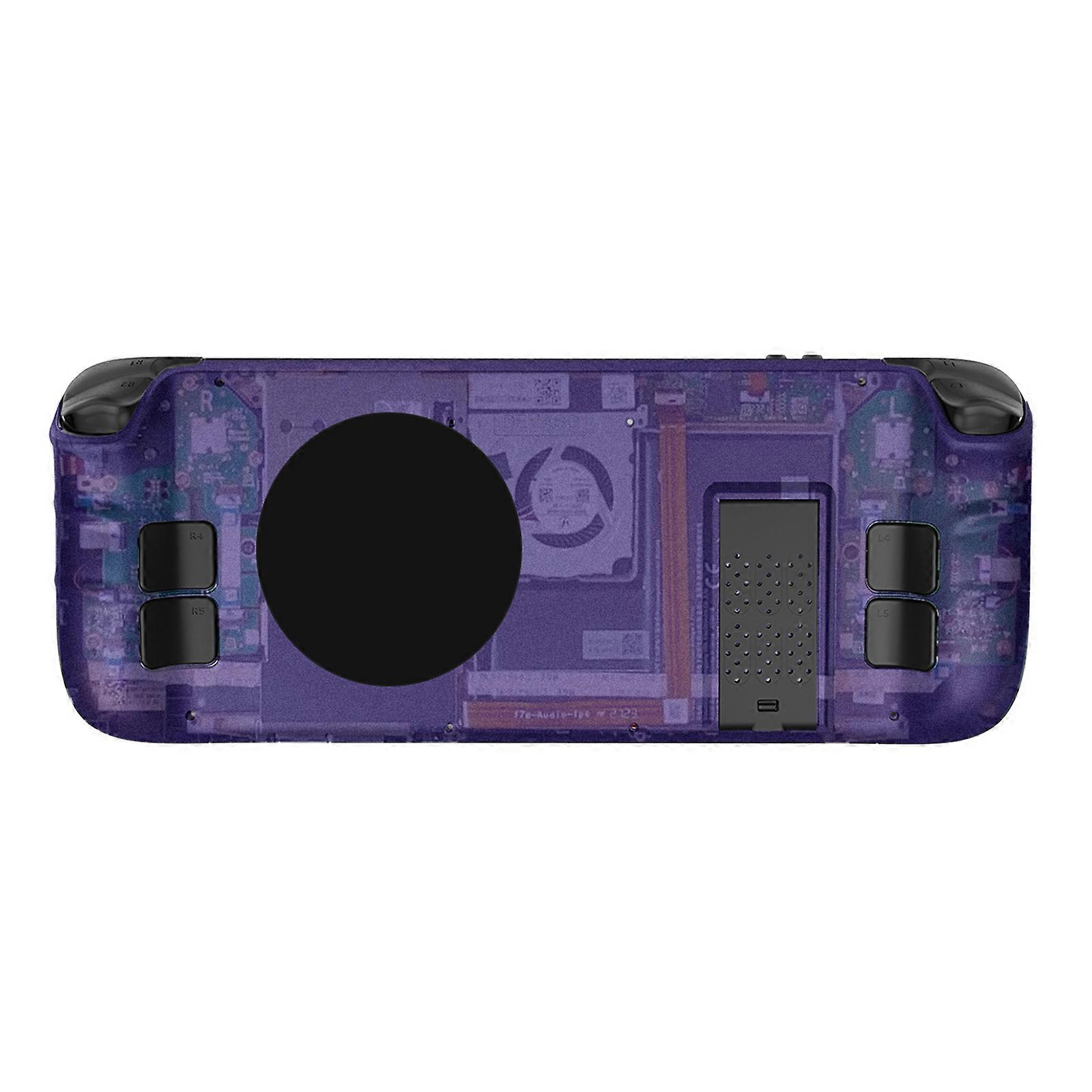 Protective Case Heat-dissipation Cover for Steam-Deck Console Housing with Support Bracket- Shockproof Back Bumper Shell  Purple