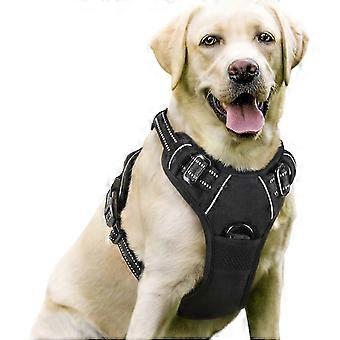 Dog Harness, No-Pull Pet Harness with 2 Leash Clips, Adjustable Soft Padded Dog Vest,Control Handle for Large Dogs
