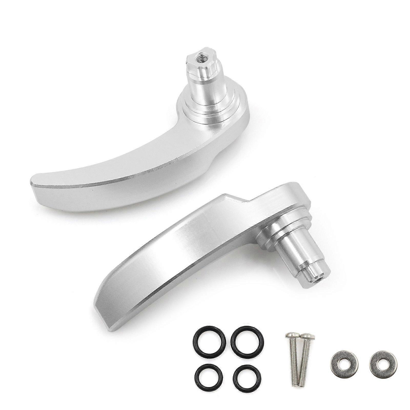 Aluminum Lid Lifters Saddlebag Saddle Bag Latch Kit Handle Lever for Davidson Street,Electra ,FLHR FLHT FLHX FLHTK Silver