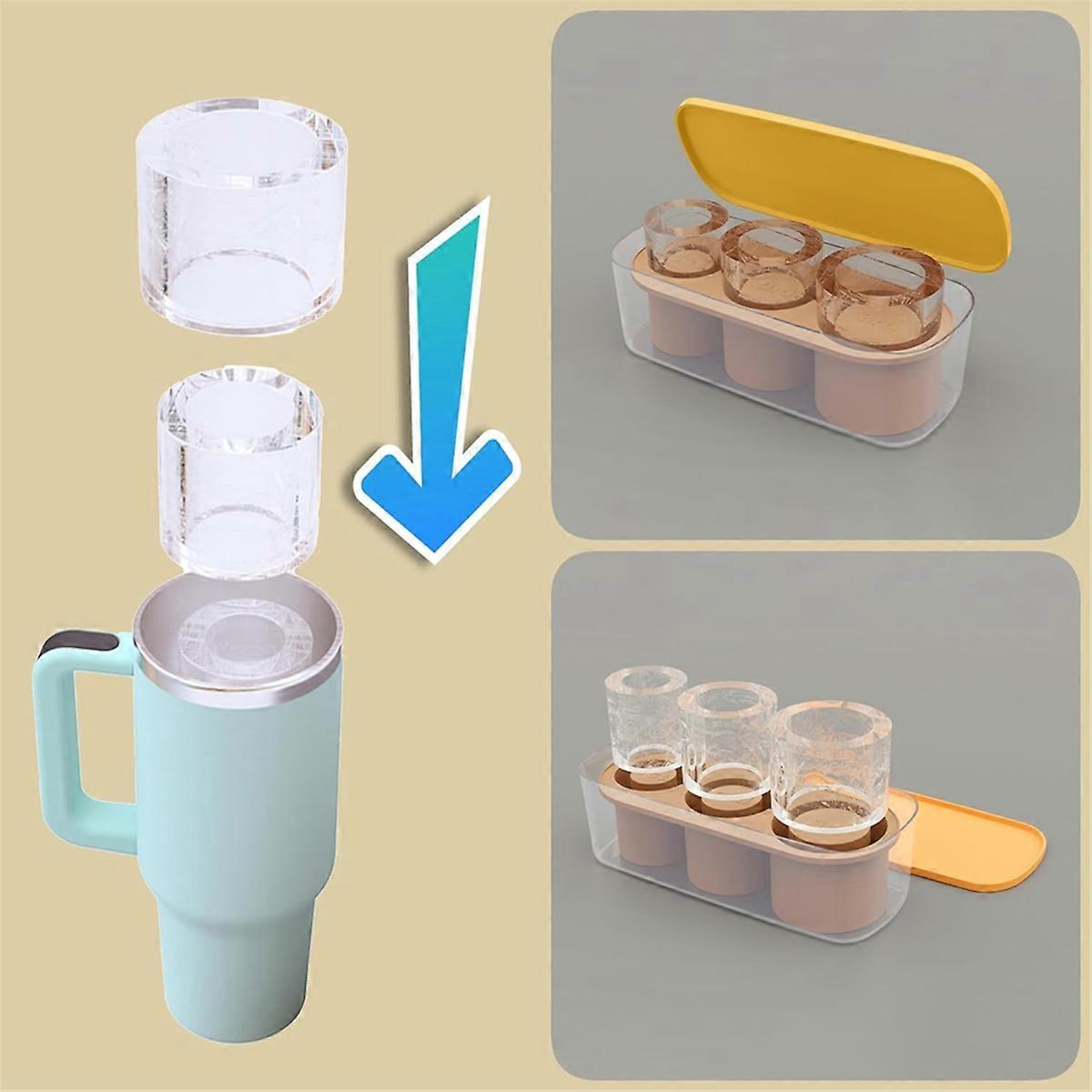 Ice-Cube Tray Silicone With Lid for Making Ice-Cube Molds, (brown)