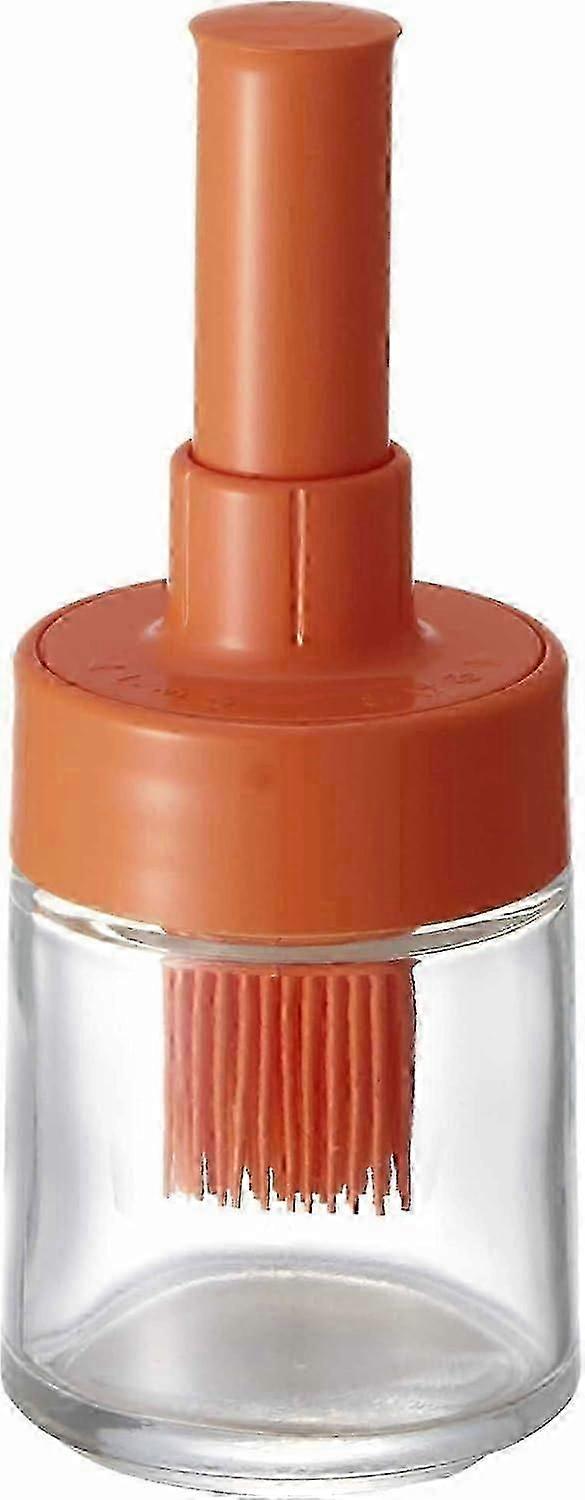 Oil Bottle and Brush (Orange)