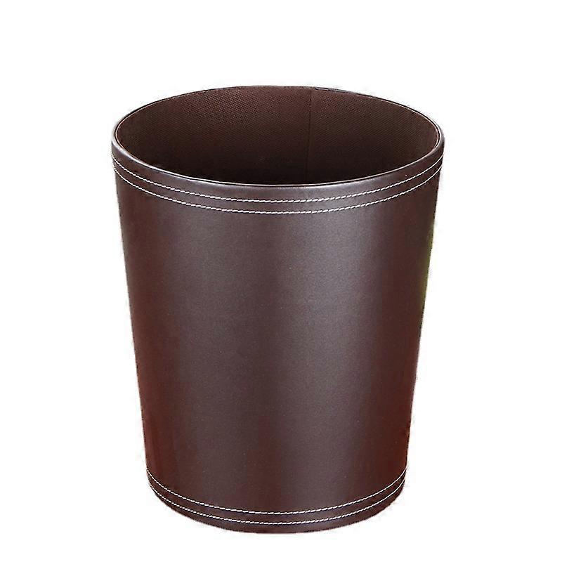 Mülleimer aus Leder, Mülleimer für zu Hause oder im Büro oder Wertstoffbehälter (braun)